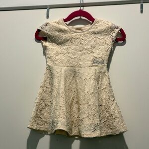 Guess Elegant Cream Lace Kids Dress
